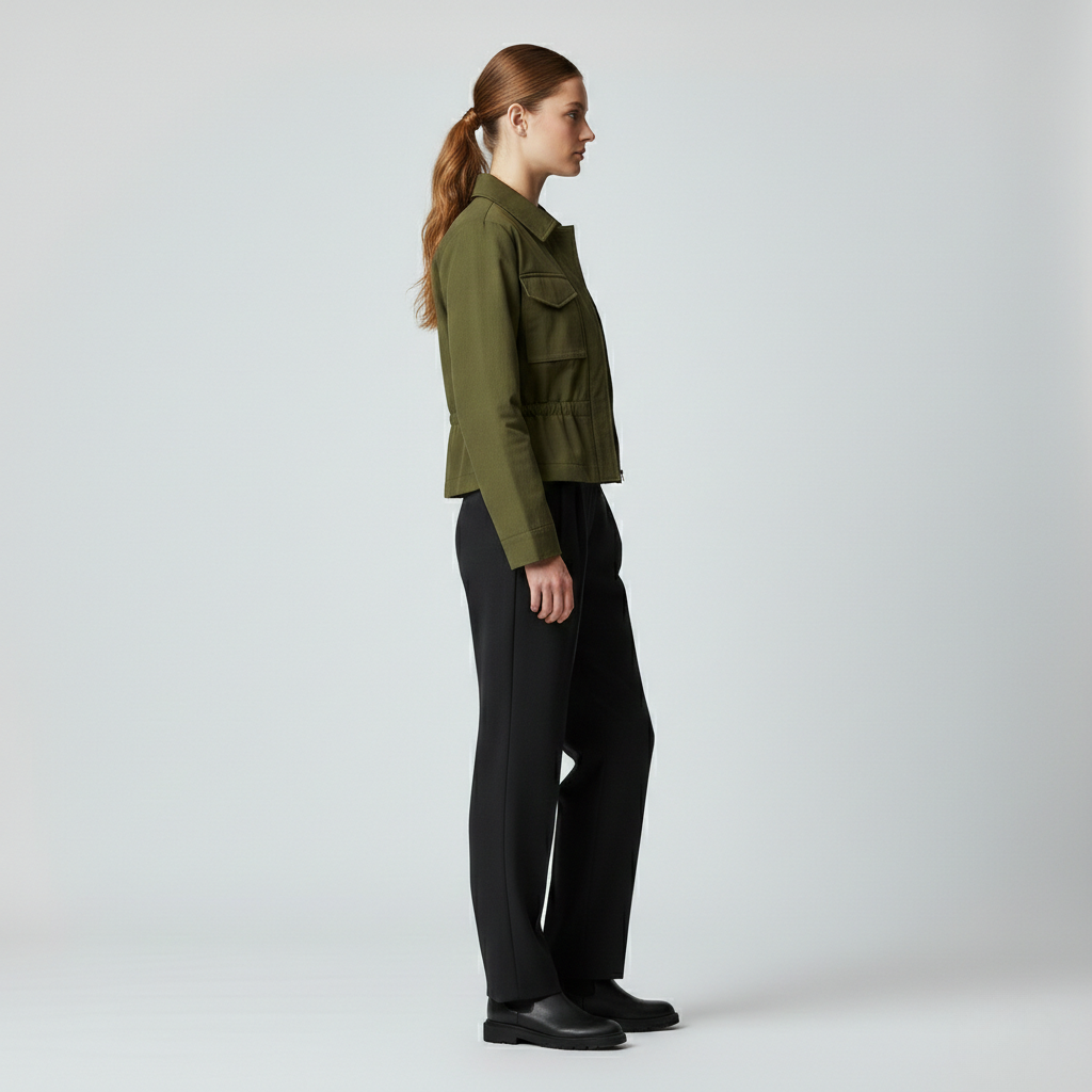 Women's Utility-Inspired Cropped Field Jacket