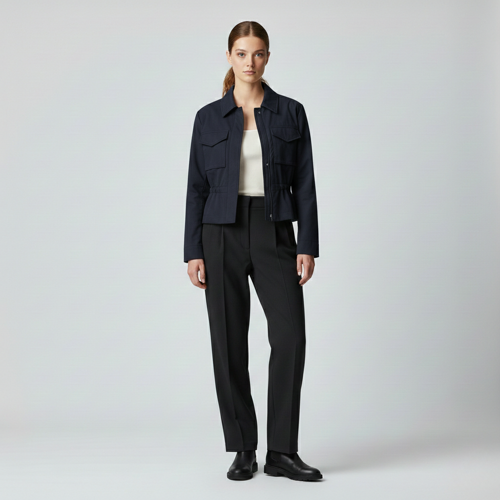 Women's Utility-Inspired Cropped Field Jacket