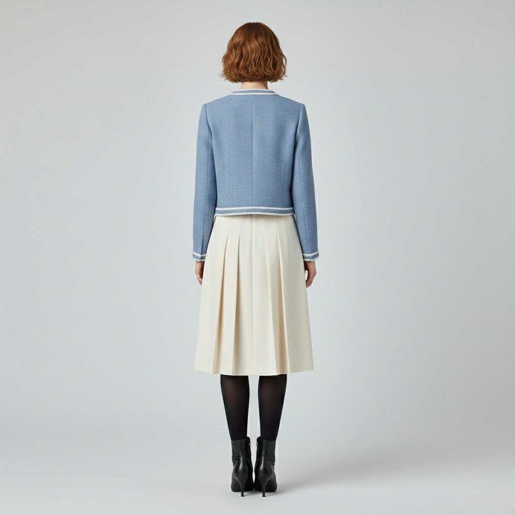 Women's Contrast Trim Bouclé Jacket
