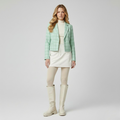 Women's Cropped Plaid Blazer