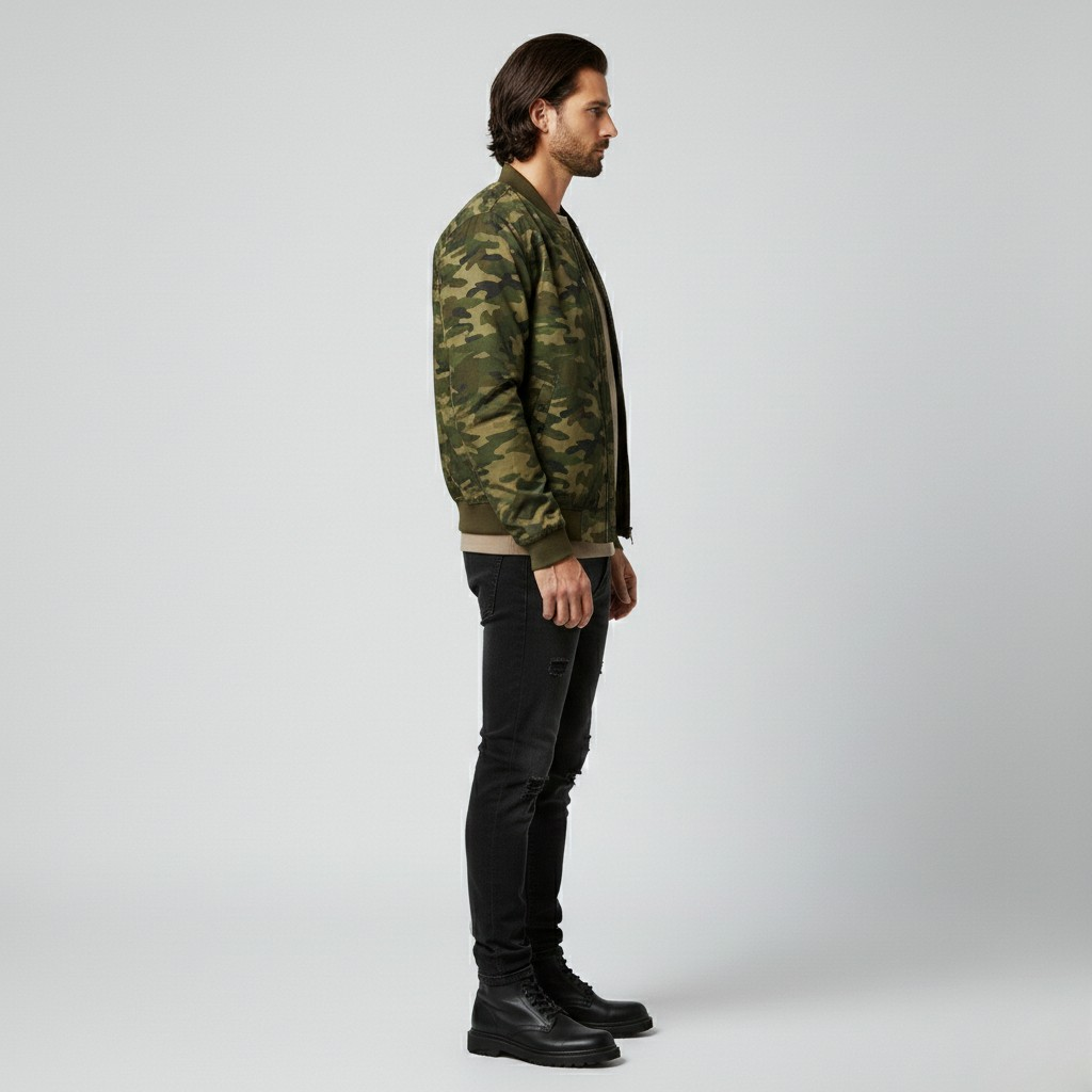 Men's Camo Bomber Jacket