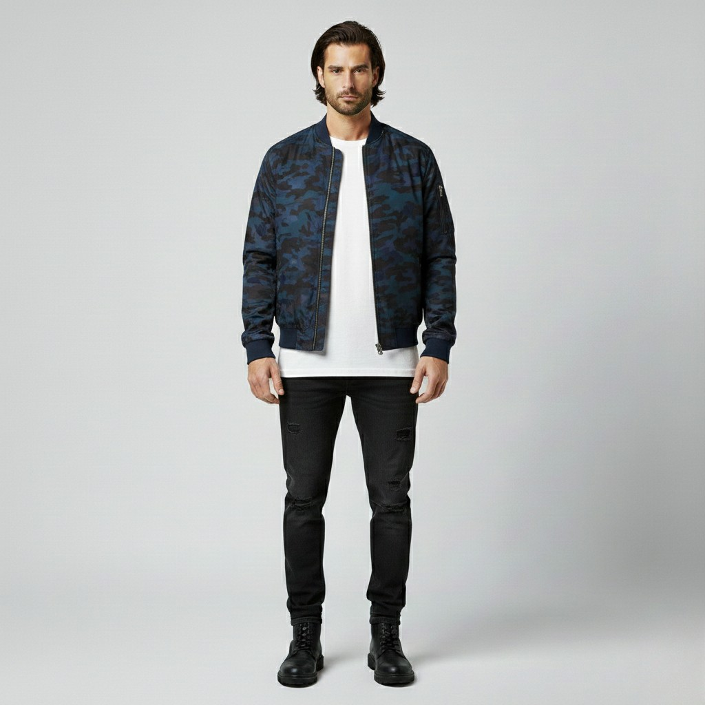 Men's Camo Bomber Jacket