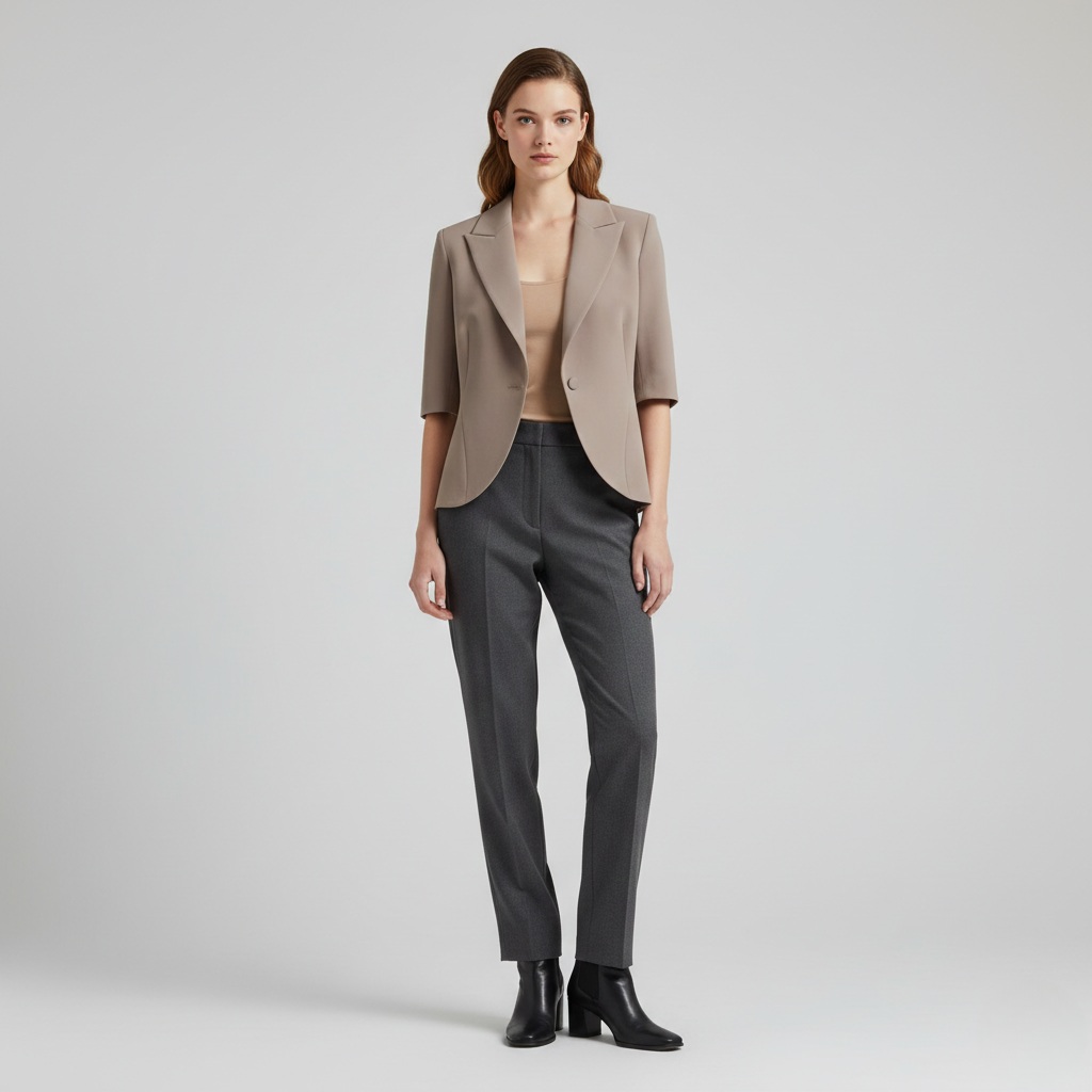 Women's Short Sleeve Tailored Blazer