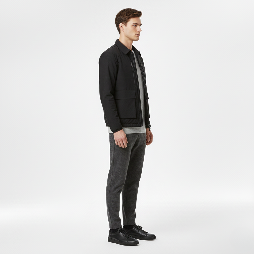 Men's Zip Front Utility Jacket