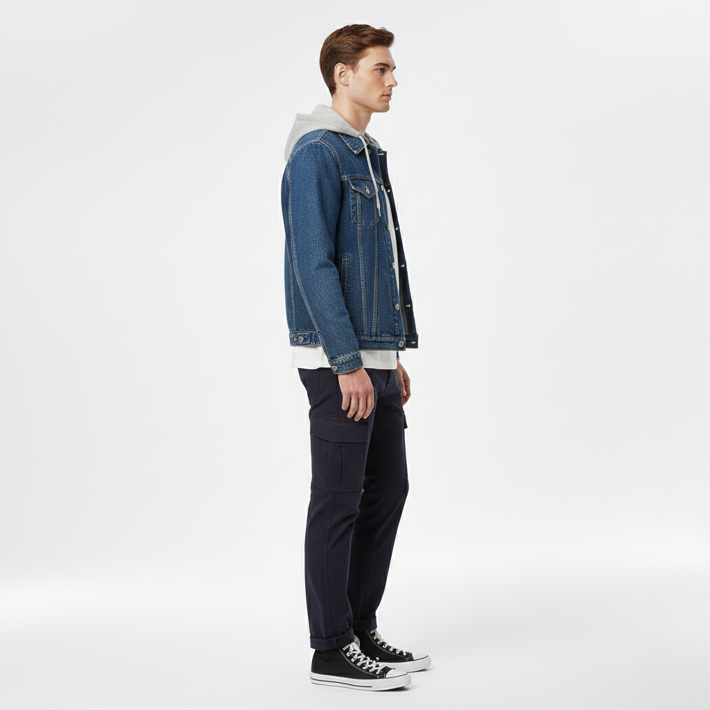 Men's Trucker Hoodie Jacket