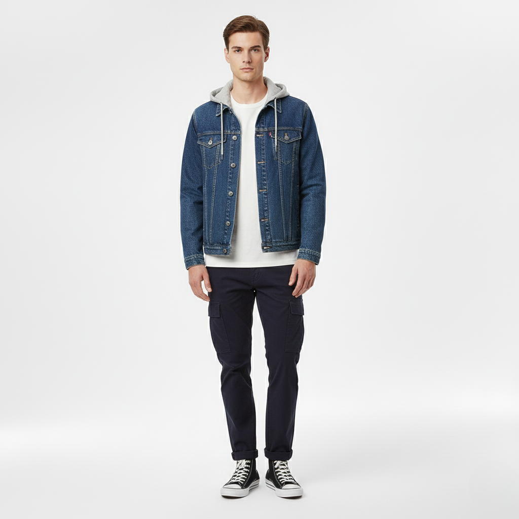 Men's Trucker Hoodie Jacket